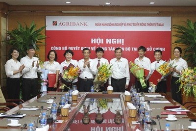 Agribank công bố quyết định điều động, bổ nhiệm cán bộ tại Trụ sở chính