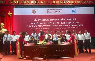 Agribank và Trung ương Hội Nông dân Việt Nam ký kết thỏa thuận hợp tác 
thực hiện hiệu quả chính sách tín dụng phục vụ phát triển nông nghiệp, nông thôn 