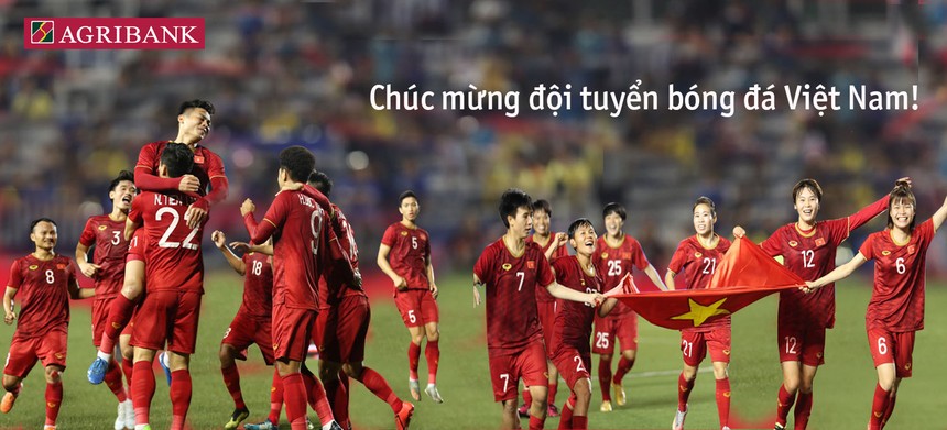 Agribank tặng 1 tỷ đồng cho 2 đội tuyển bóng đá nam và nữ Việt Nam
