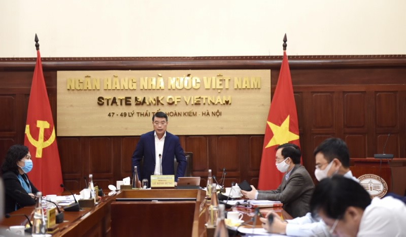 Thống đốc Ngân hàng Nhà nước Lê Minh Hưng phát biểu tại Hội nghị