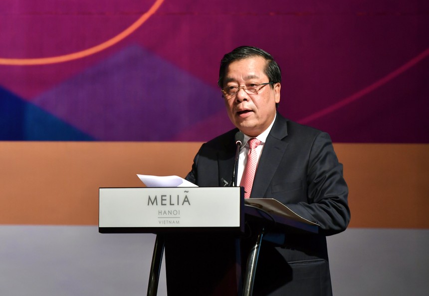 Ông Nguyễn Kim Anh, Phó Thống đốc Ngân hàng Nhà nước Việt Nam phát biểu khai mạc Hội thảo