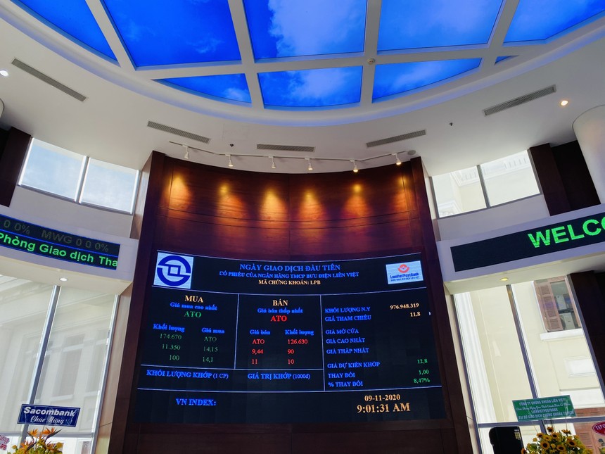 Cổ phiếu LPB tăng giá gần 5% trong phiên chào sàn, thanh khoản đứng ở top 5 toàn thị trường