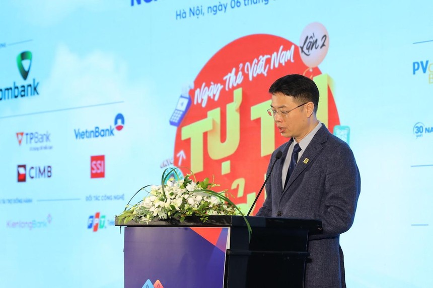 Ông Nguyễn Quang Hưng, Chủ tịch HĐQT Napas phát biểu tại Họp báo