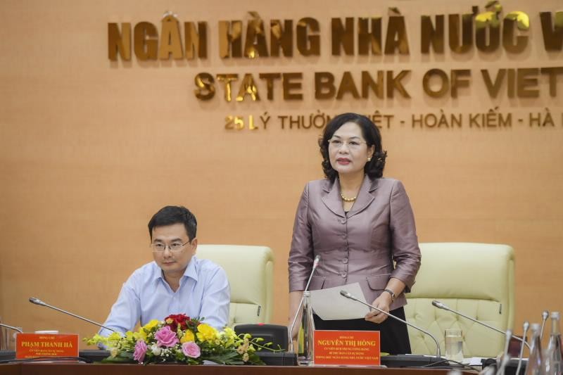 Thống đốc Ngân hàng Nhà nước Việt Nam phát biểu tại buổi họp