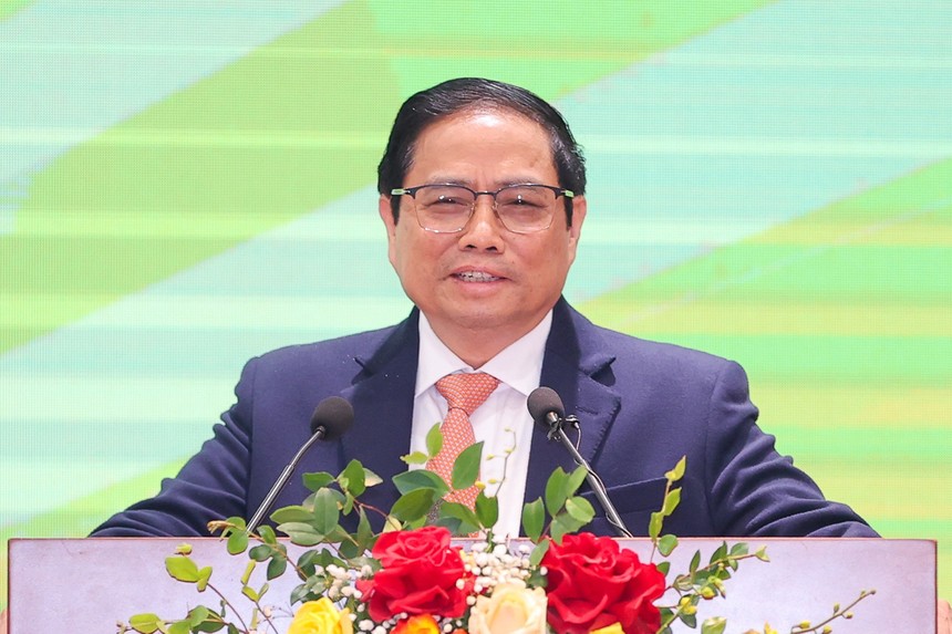 Thủ tướng Chính phủ Phạm Minh Chính phát biểu tại Hội nghị. Ảnh: VGP/Nhật Bắc