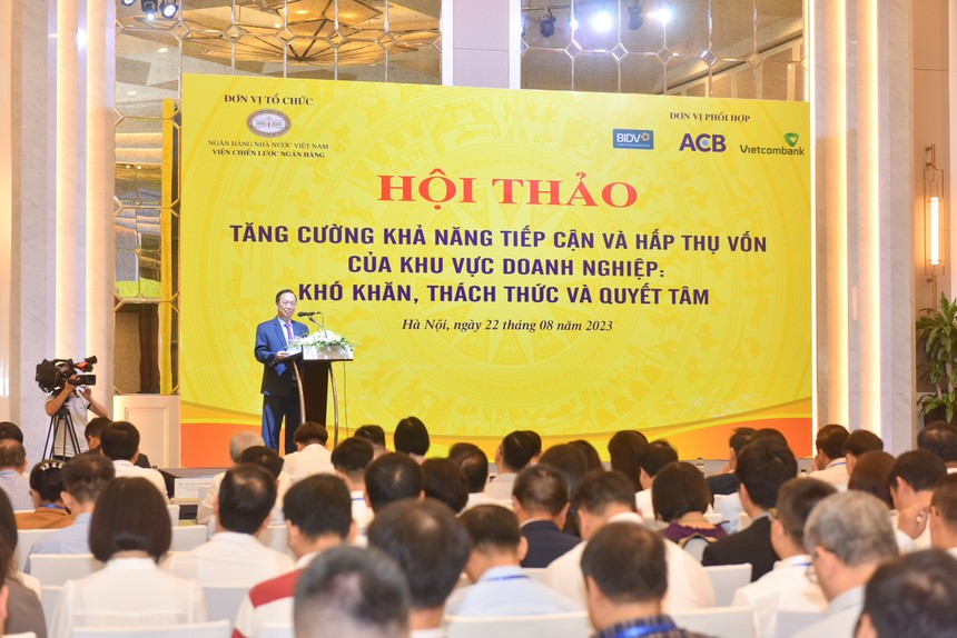 Ông Đào Minh Tú, Phó Thống đốc Thường trực NHNN phát biểu tại Hội thảo