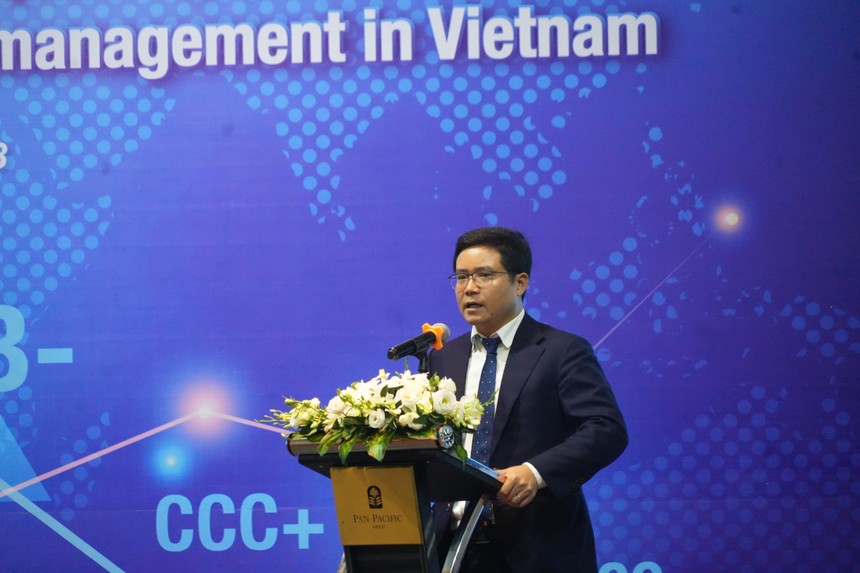 Ông Nguyễn Quang Thuân, Tổng giám đốc, FiinRatings phát biểu tại sự kiện