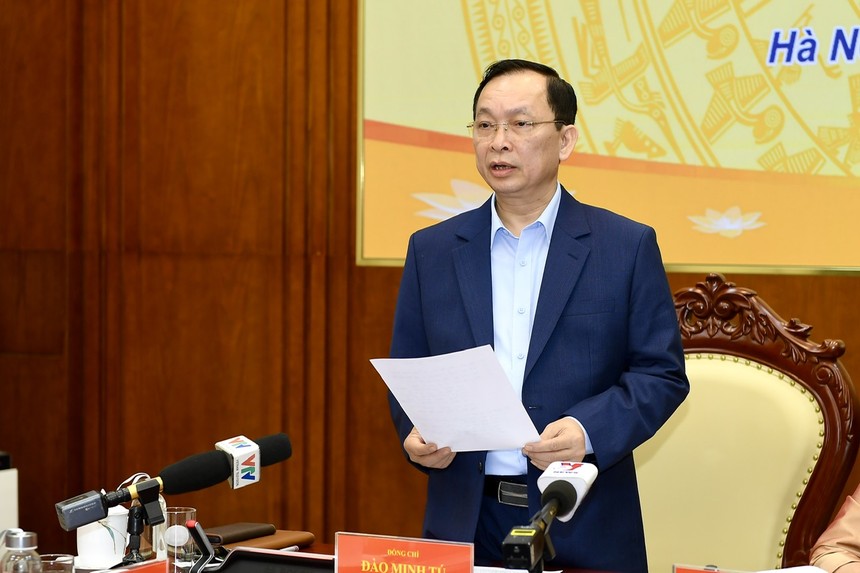 Ông Đào Minh Tú, Phó Thống đốc thường trực NHNN phát biểu tại Hội nghị