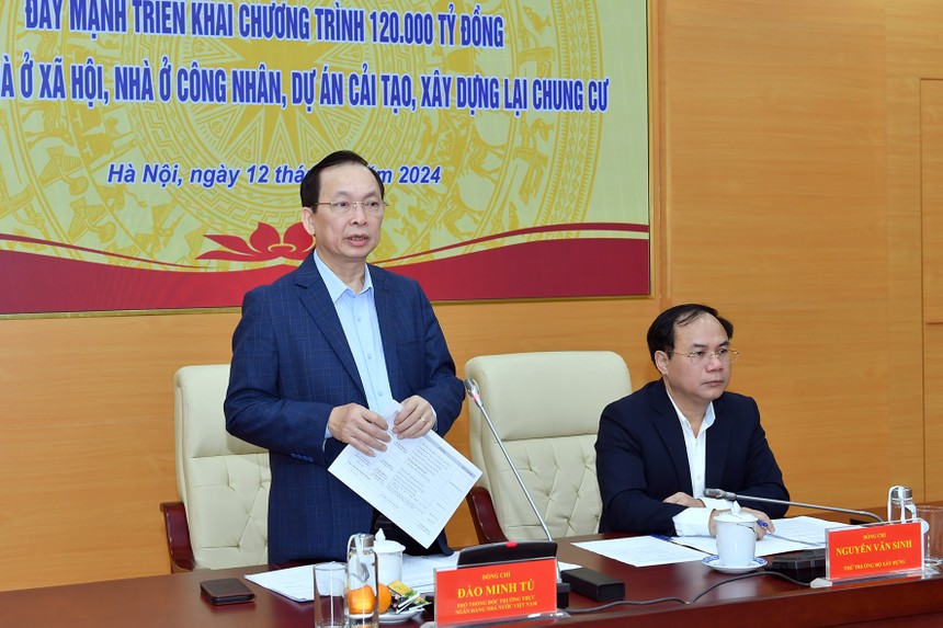 Ông Đào Minh Tú, Phó Thống đốc thường trực Ngân hàng Nhà nước phát biểu tại Hội nghị.
