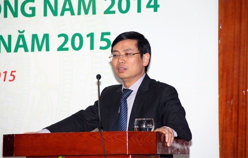 Ông Nguyễn Quang Hiện – Chủ tịch HĐQT MIC đánh giá tổng kết hoạt động 2014 và phương hướng 2015