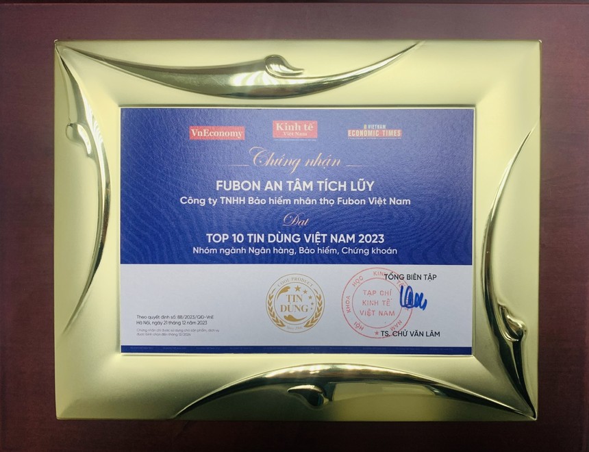 Fubon Life Việt Nam nhận giải thưởng “Tin & Dùng 2023”