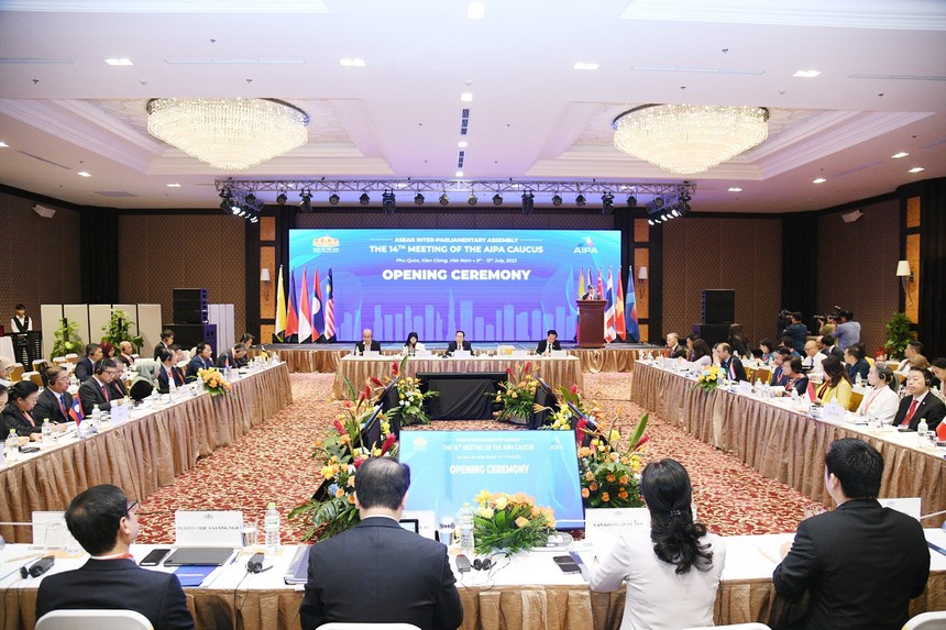 Hội nghị AIPA Caucus lần thứ 14 diễn ra sáng 10/7 tại Phú Quốc (Kiên Giang).