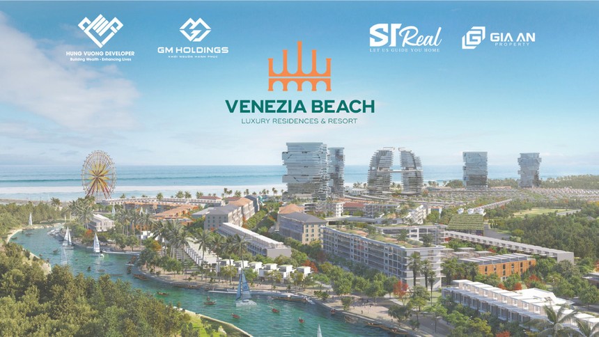 Phối cảnh dự án Venezia Beach do Hưng Vượng Developer là chủ đầu tư, nằm tại Cung đường Hồ Tràm – Bình Châu (TP. Phan Thiết) 