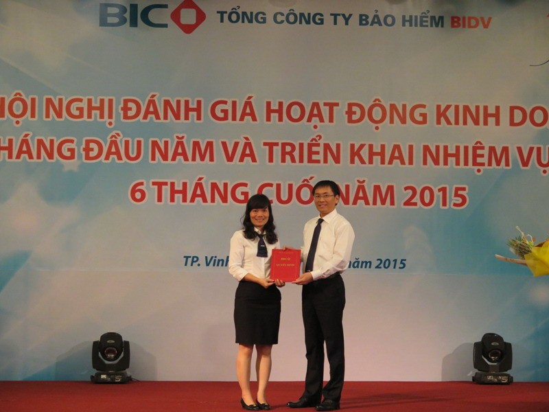 Bà Lại Ngân Giang, Giám đốc Ban Tài chính Kế toán BIC, giữ chức vụ Kế toán trưởng của BIC kể từ ngày 1/7/2015