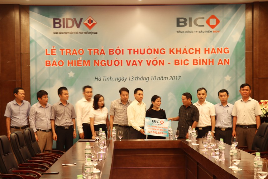 BIC chi trả hơn 800 triệu cho khách hàng tại Hà Tĩnh