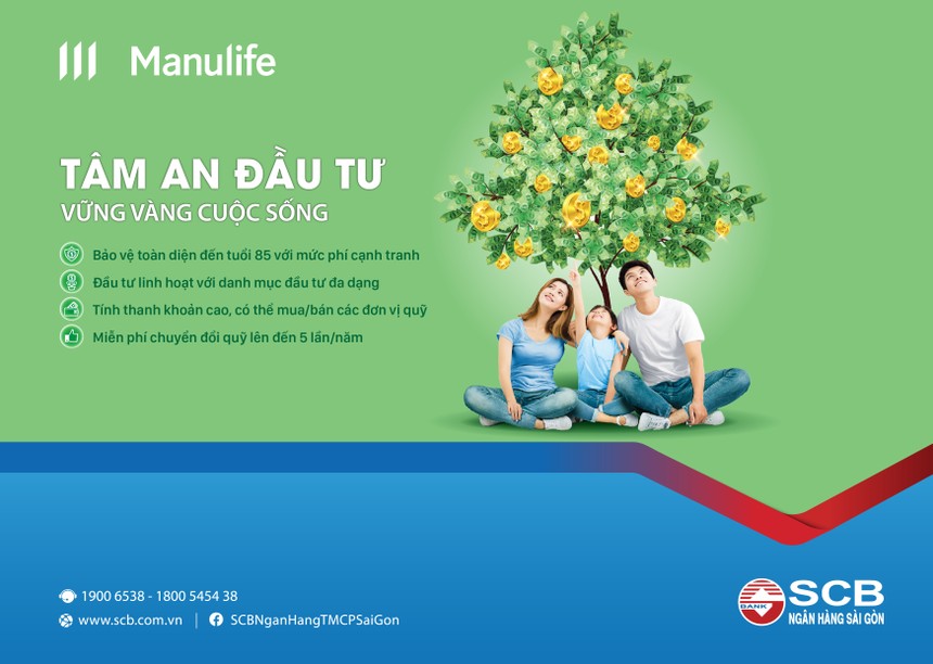 Manulife Việt Nam ra mắt sản phẩm Tâm An Đầu Tư bán qua ngân hàng SCB