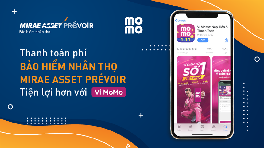 Khách hàng của Mirae Asset Prévoir có thể đóng phí qua MoMo