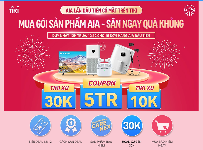 AIA Việt Nam ra mắt hai sản phẩm bảo hiểm hỗ trợ chi phí y tế đầu tiên trên Tiki