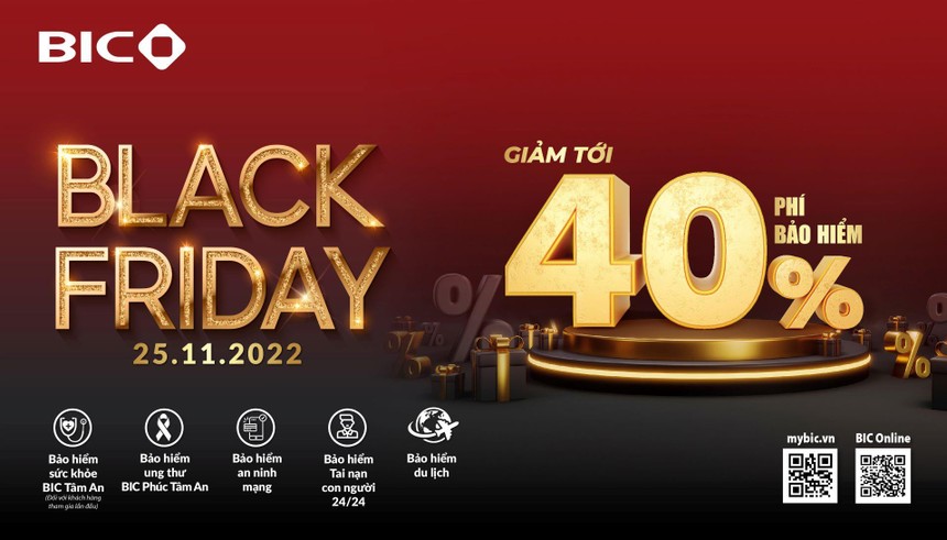 Black Friday 25.11.2022: BIC giảm phí tới 40% 