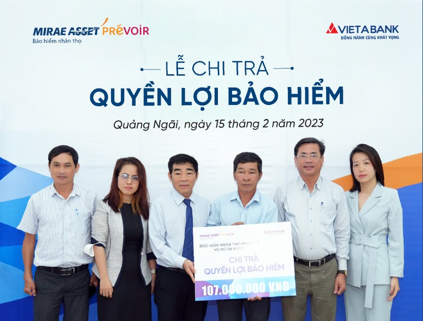 Mirae Asset Prévoir chi trả 107 triệu đồng quyền lợi bảo hiểm cho khách hàng tại Quảng Ngãi