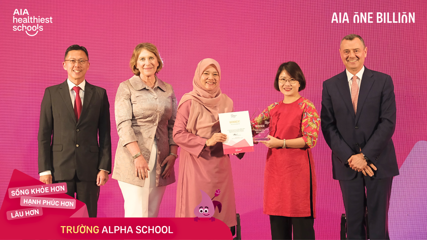 Đại diện Việt Nam giành giải thưởng “Trường học lành mạnh nhất AIA”-Khu vực châu Á