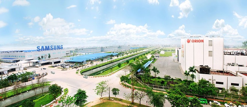 Samsung là khách thuê lớn tại Khu công nghiệp Yên Phong do Viglacera đầu tư.