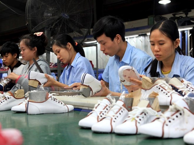 Giày dép là một mặt hàng xuất khẩu chủ lực của Việt Nam sang EU. (Ảnh: TTXVN)