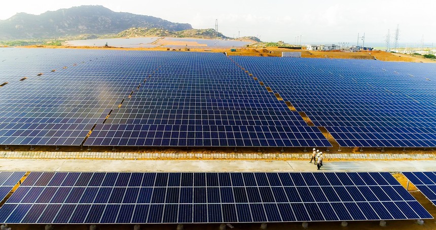 Nhà máy điện mặt trời tại Ninh Thuận do Công ty TNHH MTV Gelex Ninh Thuận xây dựng và vận hành