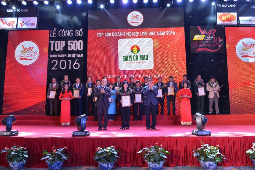 Đạm Cà Mau tiếp tục vào Top 500 doanh nghiệp lớn nhất Việt Nam