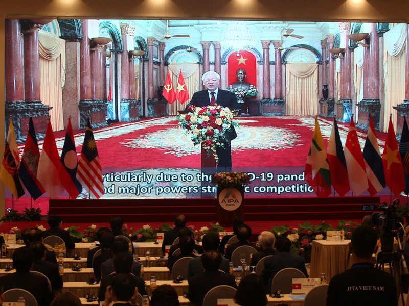 Tổng Bí thư, Chủ tịch nước Nguyễn Phú Trọng phát biểu trực tuyến tại phiên khai mạc Đại hội đồng AIPA 41