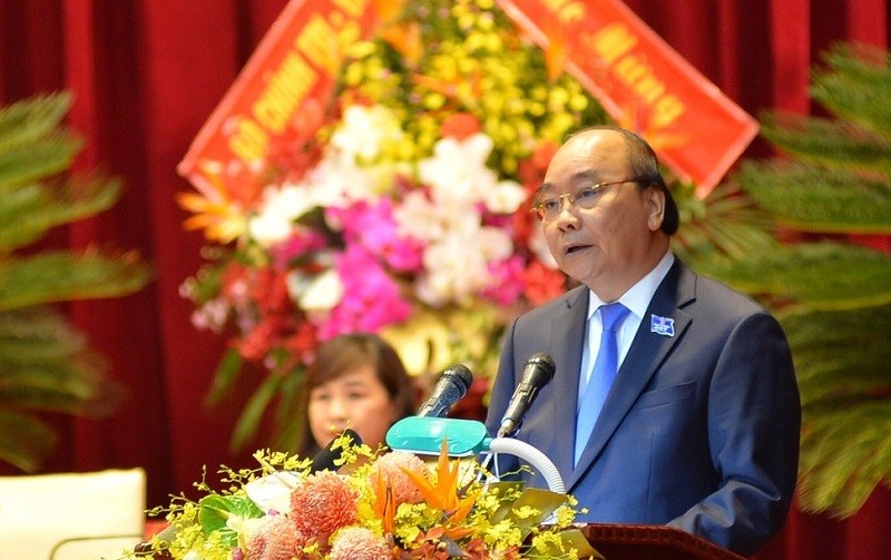 Thủ tướng Chính phủ Nguyễn Xuân Phúc phát biểu tại Đại hội Đảng bộ tỉnh Nghệ An lần thứ XIX sáng nay
