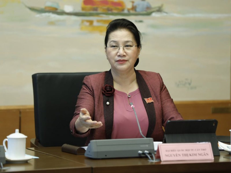 Chủ tịch Quốc hội Nguyễn Thị Kim Ngân phát biểu tại tổ - (Ảnh Duy Linh).