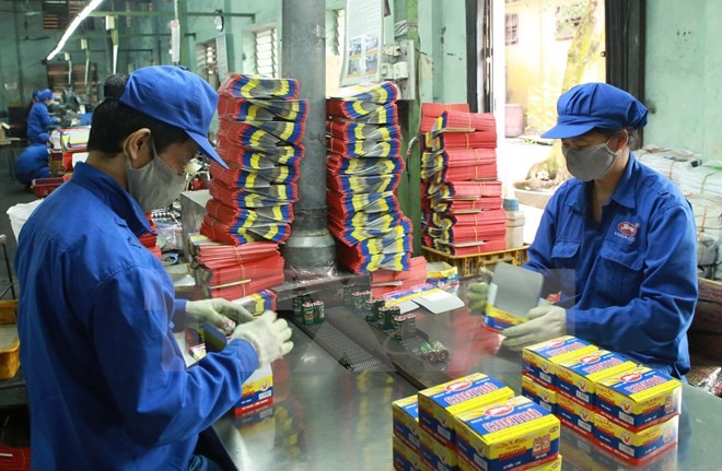 Hoạt động đóng gói tại cơ sở sản xuất của Pin Hà Nội