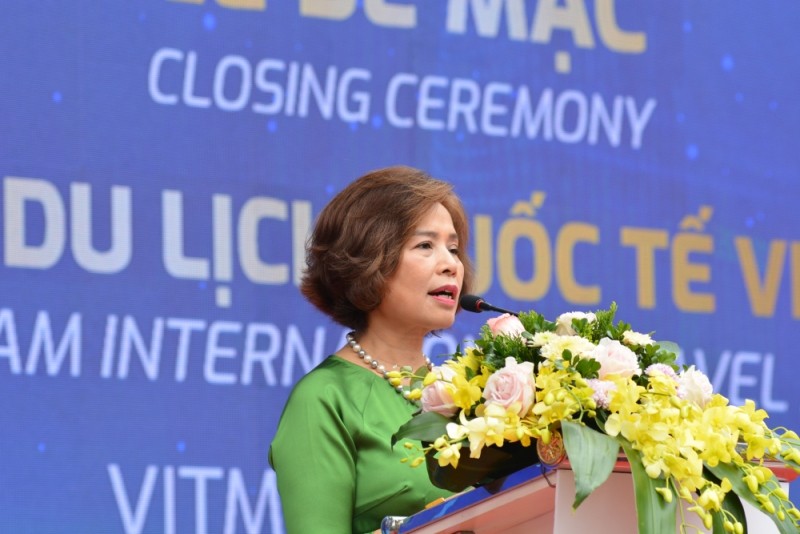 Bà Cao Thị Ngọc Lan, Phó Chủ tịch Hiệp hội Du lịch Việt Nam cho biết, VITM Hà Nội 2020 có quy mô hơn 300 gian hàng. Ảnh: Tuấn Nam