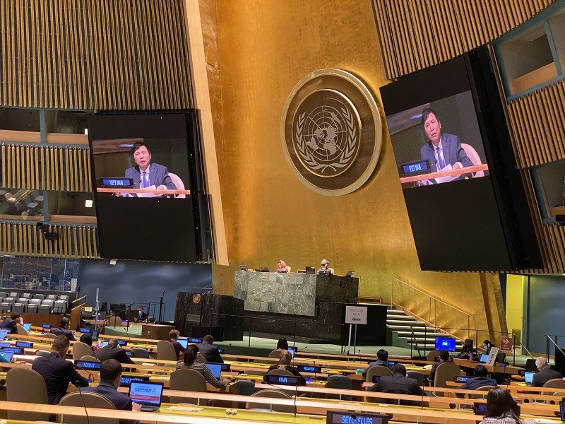 Đại sứ Đặng Đình Quý giới thiệu Nghị quyết với Liên hợp quốc