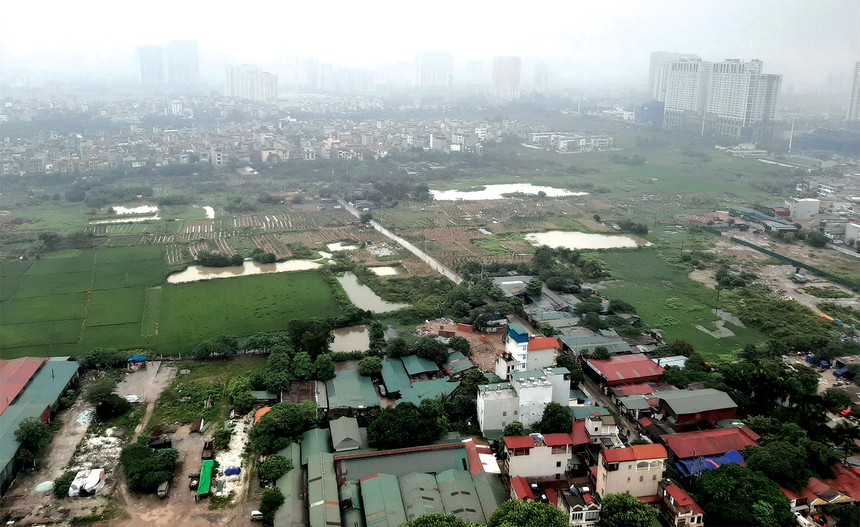 Dự án Thành phố Công nghệ xanh Hà Nội nhìn từ trên cao 
