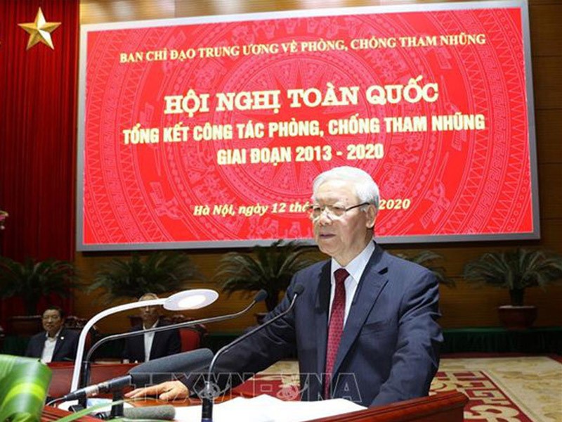 Tổng bí thư, Chủ tịch nước Nguyễn Phú Trọng phát biểu kết luận hội nghị.