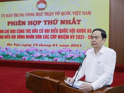 Chủ tịch Uỷ ban Trung ương MTTQ Việt Nam, Phó Chủ tịch Hội đồng bầu cử quốc gia, ông Trần Thanh Mẫn.