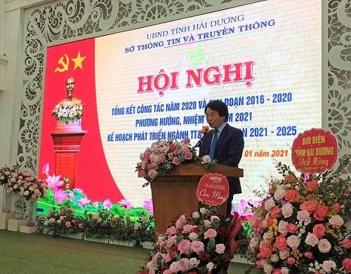 Ông Nguyễn Cao Thắng, Giám đốc Sở TTTT Hải Dương phát biểu khai mạc Hội nghị