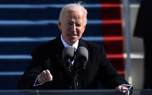 Tổng thống Mỹ Joe Biden phát biểu nhậm chức vào ngày 20/1 tại Điện Capitol, Washington, DC. Ảnh: AFP