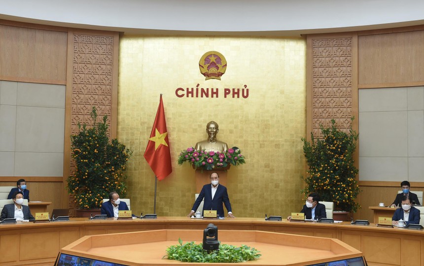 Thủ tướng Chính phủ Nguyễn Xuân Phúc chủ trì cuộc họp Thường trực Chính phủ (Ảnh: VGP)