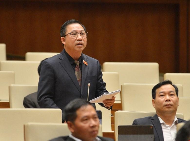 Đại biểu Lưu Bình Nhưỡng (Bến Tre) phát biểu tại Quốc hội. 