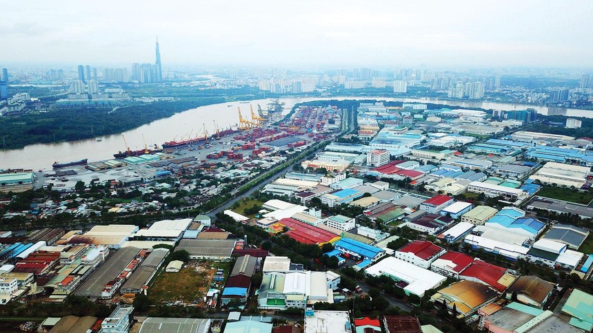 TP.HCM không có thêm khu công nghiệp mới trong 5 năm qua (Trong ảnh: Khu chế xuất Tân Thuận)