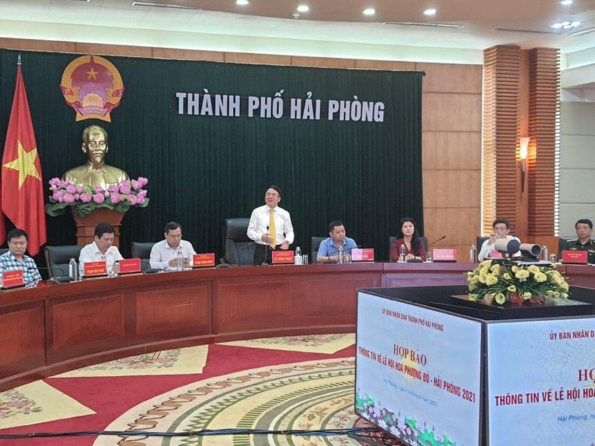 Ông Lê Khắc Nam, Phó Chủ tịch UBND TP Hải Phòng thông tin về Lễ hội Hoa Phượng Đỏ năm 2021