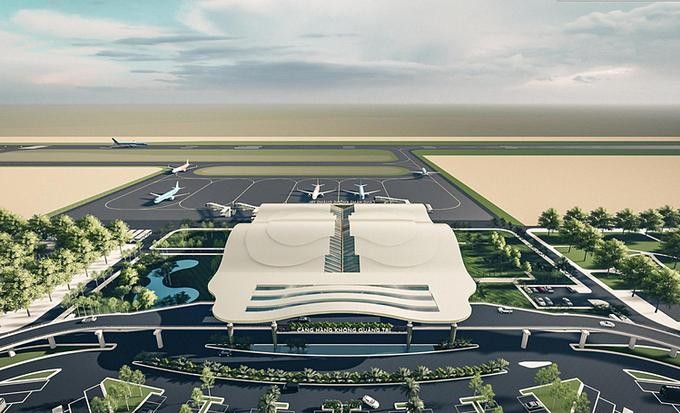 Một phương án thiết kế sân bay Quảng Trị. (Ảnh: Tâm Anh).