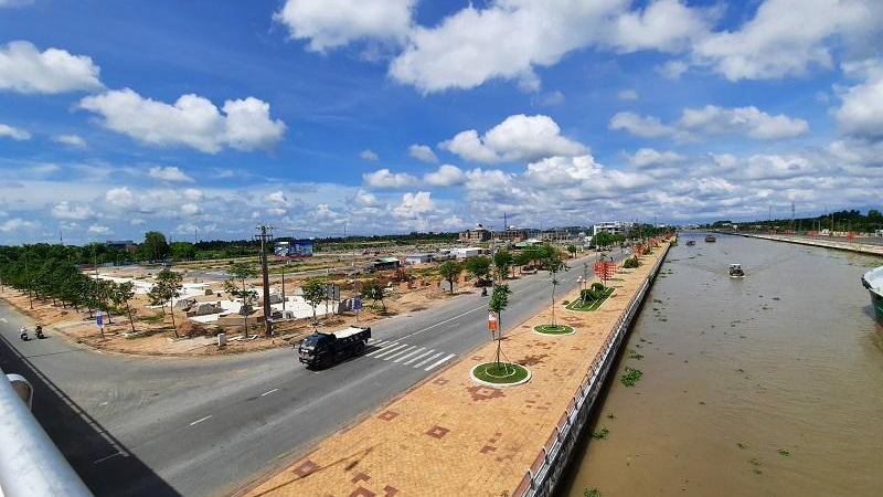 Môt dự án khu đô thị mới được triển khai xây dựng tại thành phố Vị Thanh, tỉnh Hậu Giang