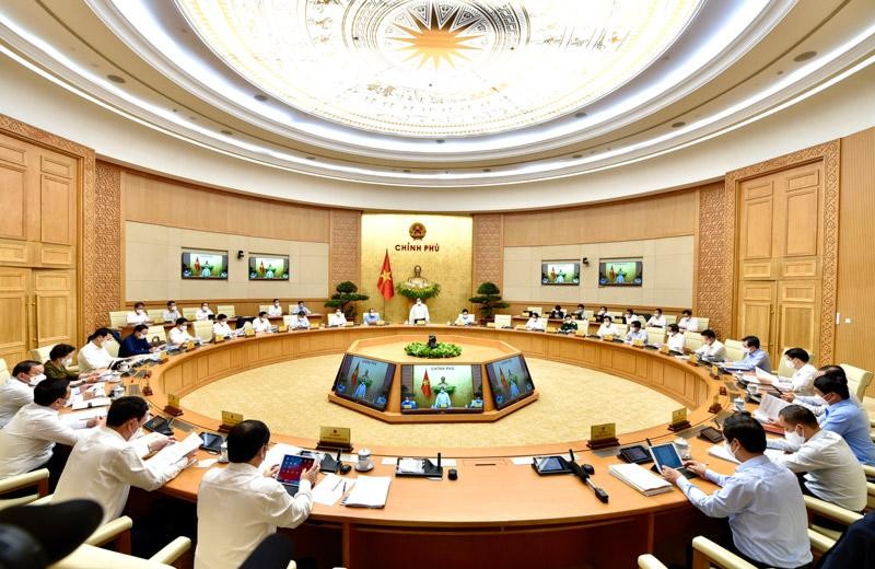Một phiên họp của Chính phủ khoá XIV (Ảnh VGP).