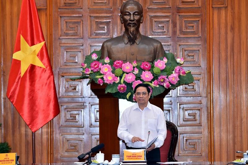 Thủ tướng Phạm Minh Chính chủ trì phiên họp Ban Chỉ đạo quốc gia phòng chống dịch bệnh Covid-19 chiều 25/8 (Ảnh Nhật Bắc)