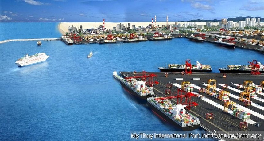 Dự án Khu bến cảng Mỹ Thủy có tổng mức đầu tư các giai đoạn lên đến hơn 14.000 tỷ đồng.