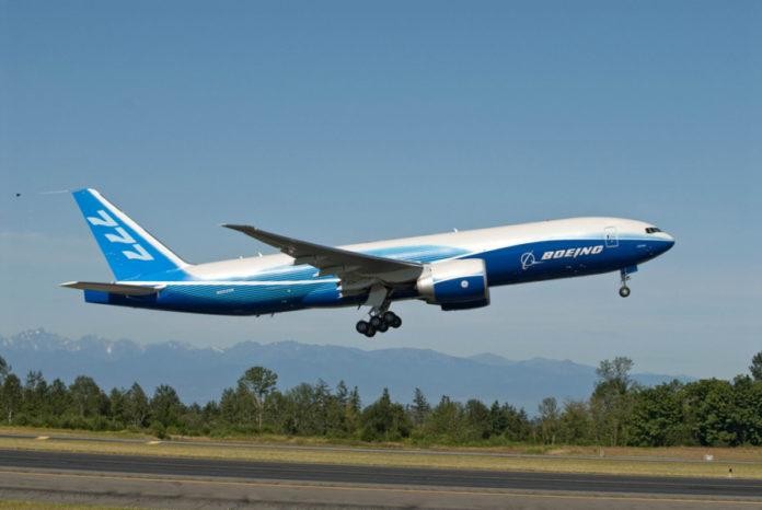 Một tàu bay Boeing 777 F mà IPP Air Cargo dự kiến mua để vận chuyển hàng hóa.
